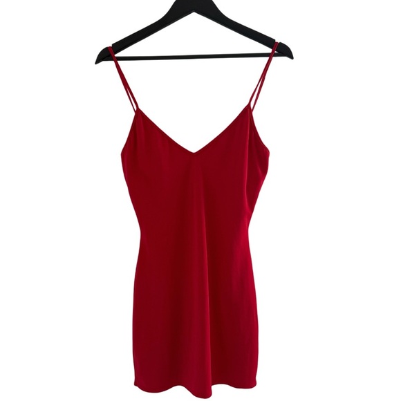 Vintage Red Stretchy Mini Dress - Picture 1 of 4
